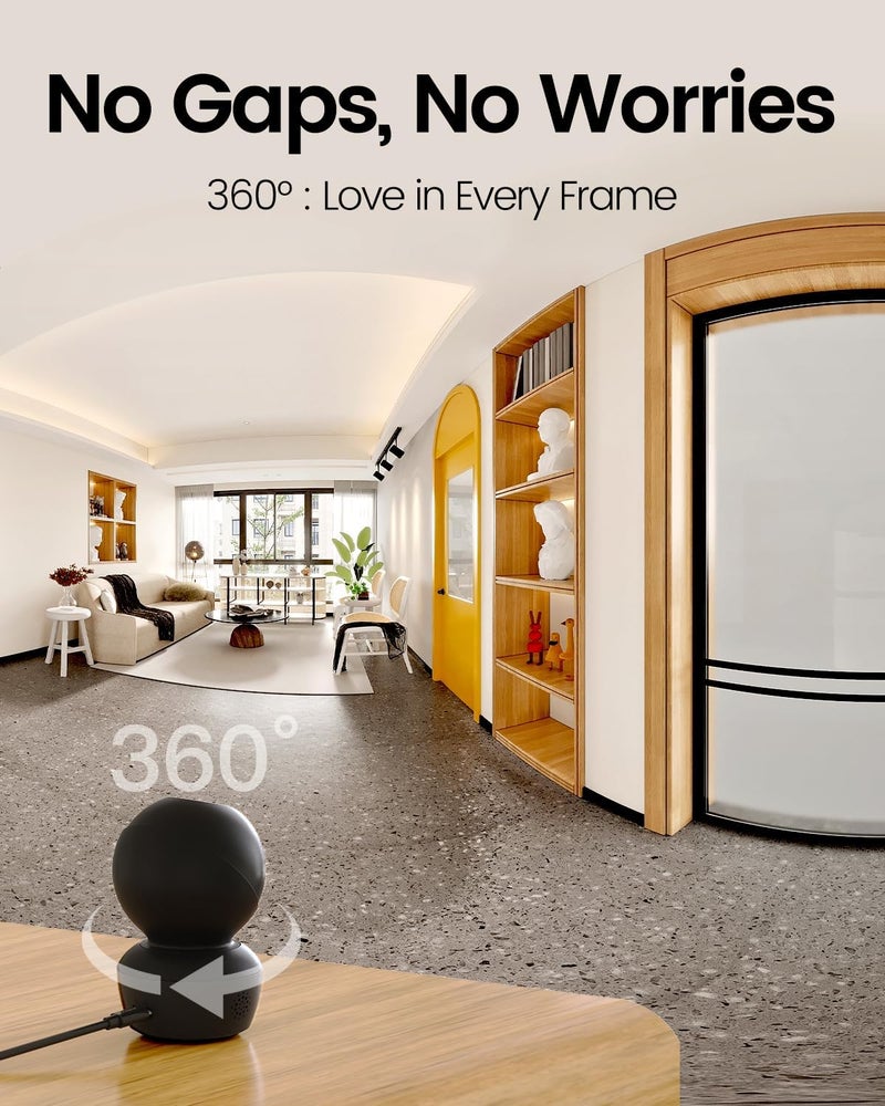 Vimtag 5G 4MP Indoor Cameras for Home Security, Pet Camera Indoor with Phone App, Dog Cam, Human Detection, 2-Way Audio, 360 Motion Tracking, IR Night Vision, Compatible with Alexa - Image 4